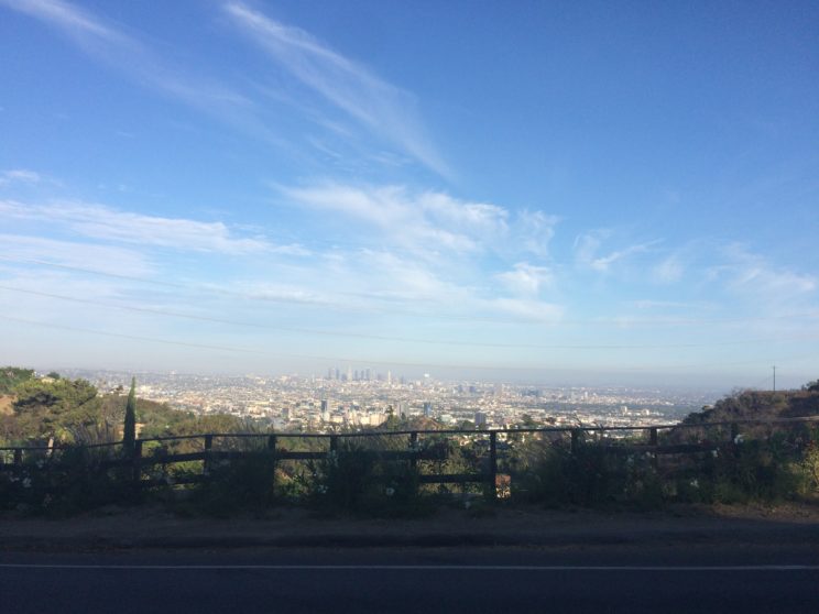 Blick aus den Bergen auf LA